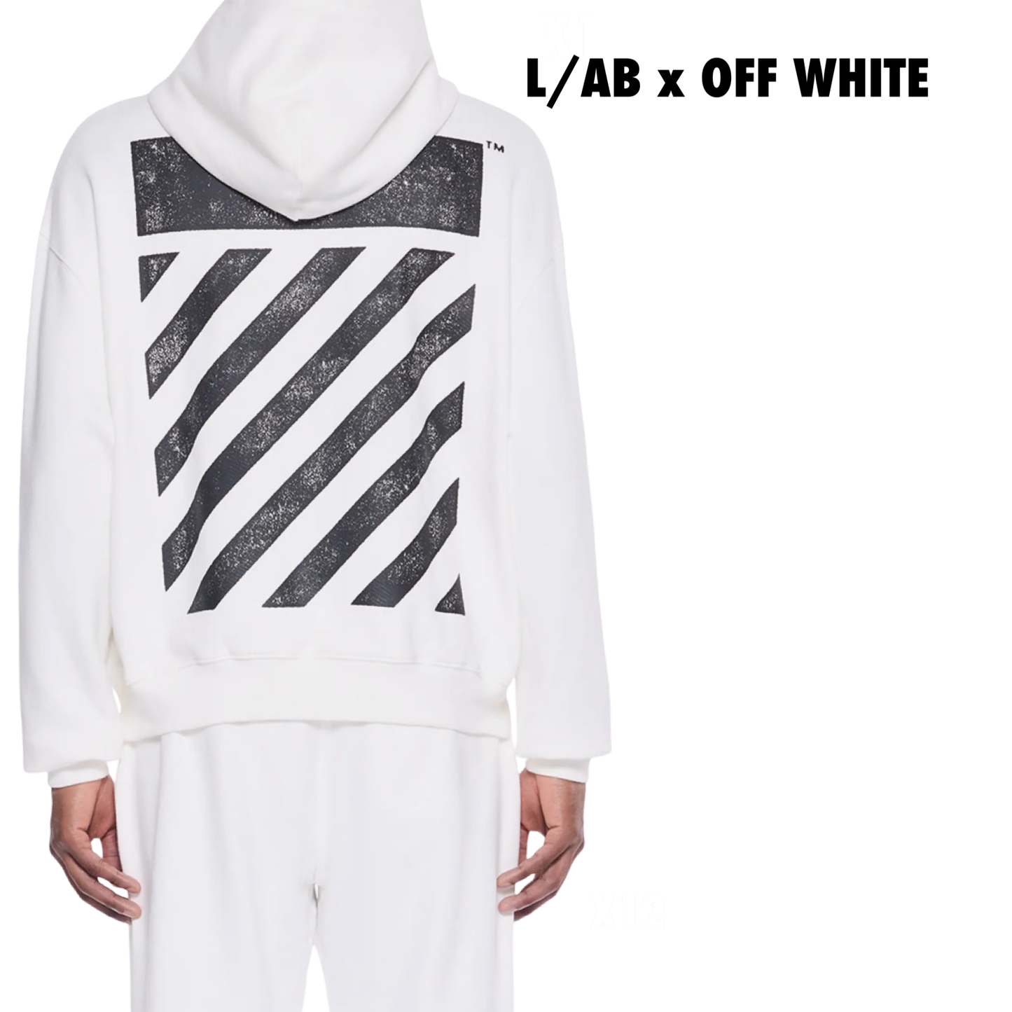 OFF-WHITE L/AB co Hoodie white