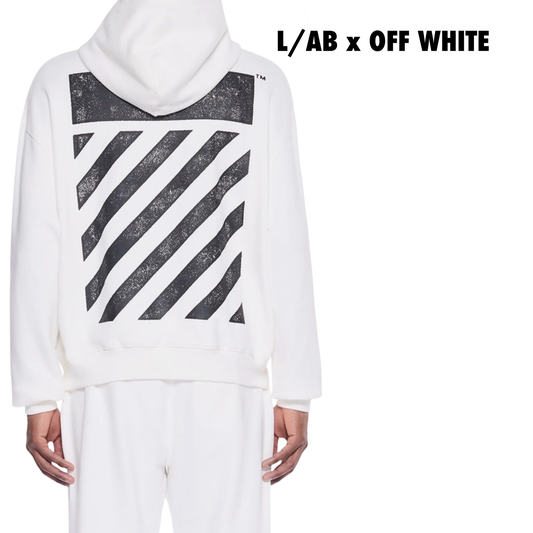 OFF-WHITE L/AB co Hoodie white