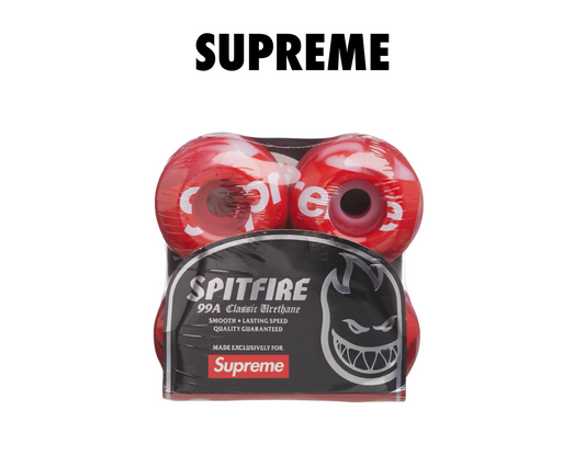 Supreme x Spitfire Shop Logo Wheels red