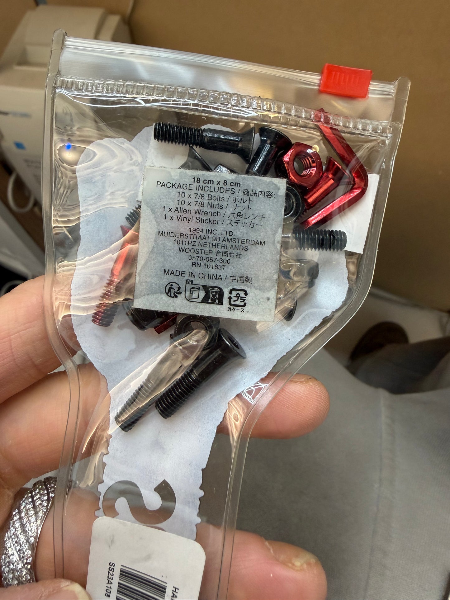 Supreme harries skateboard deck hardware