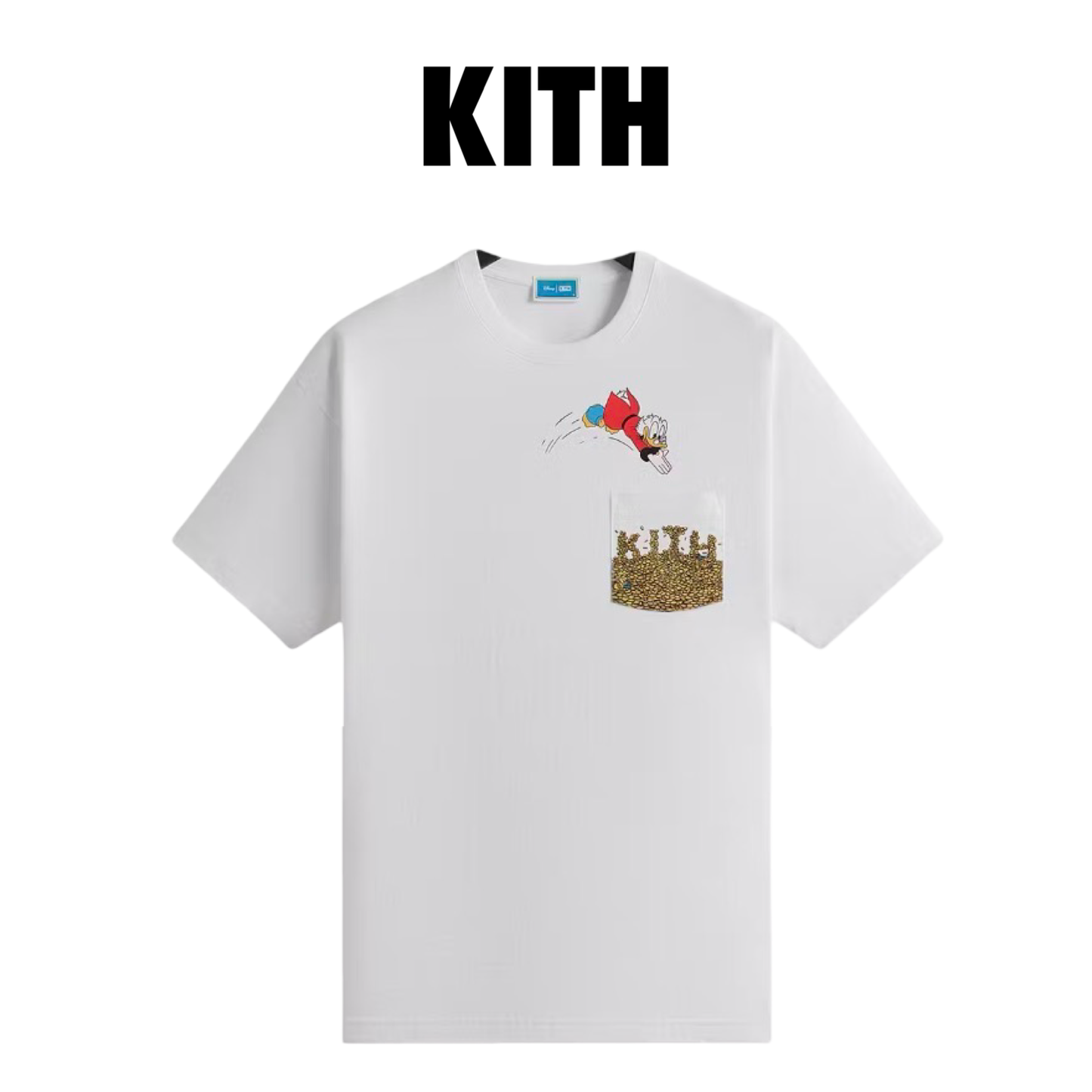 Kith Disney Donald Duck Scrooge Coins Tee white
