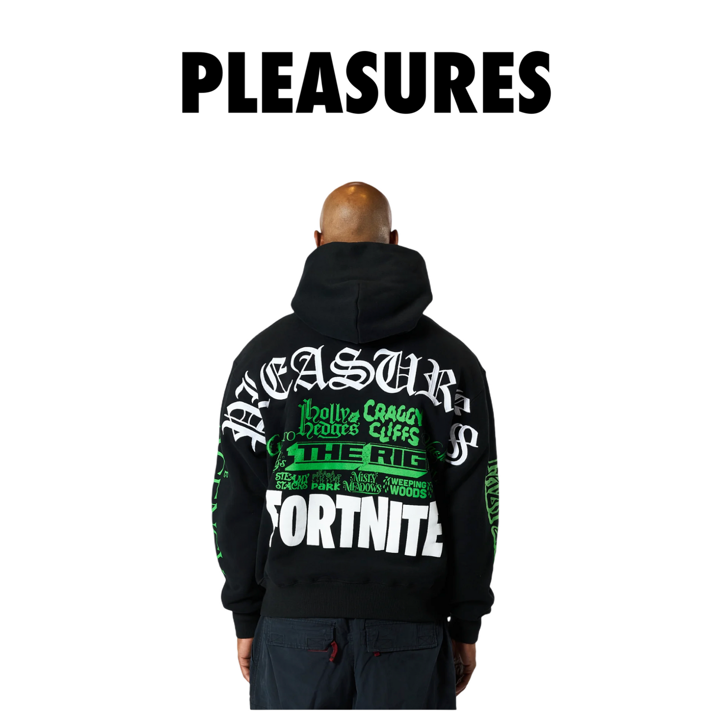 Pleasures Fortnite Hoodie black