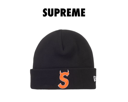 Supreme New Era Devil S Logo Beanie black