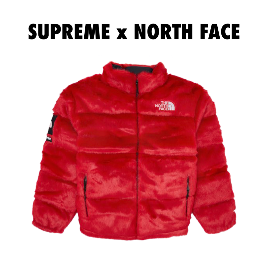 Supreme The North Face Faux Fur Nuptse Jacket
Red