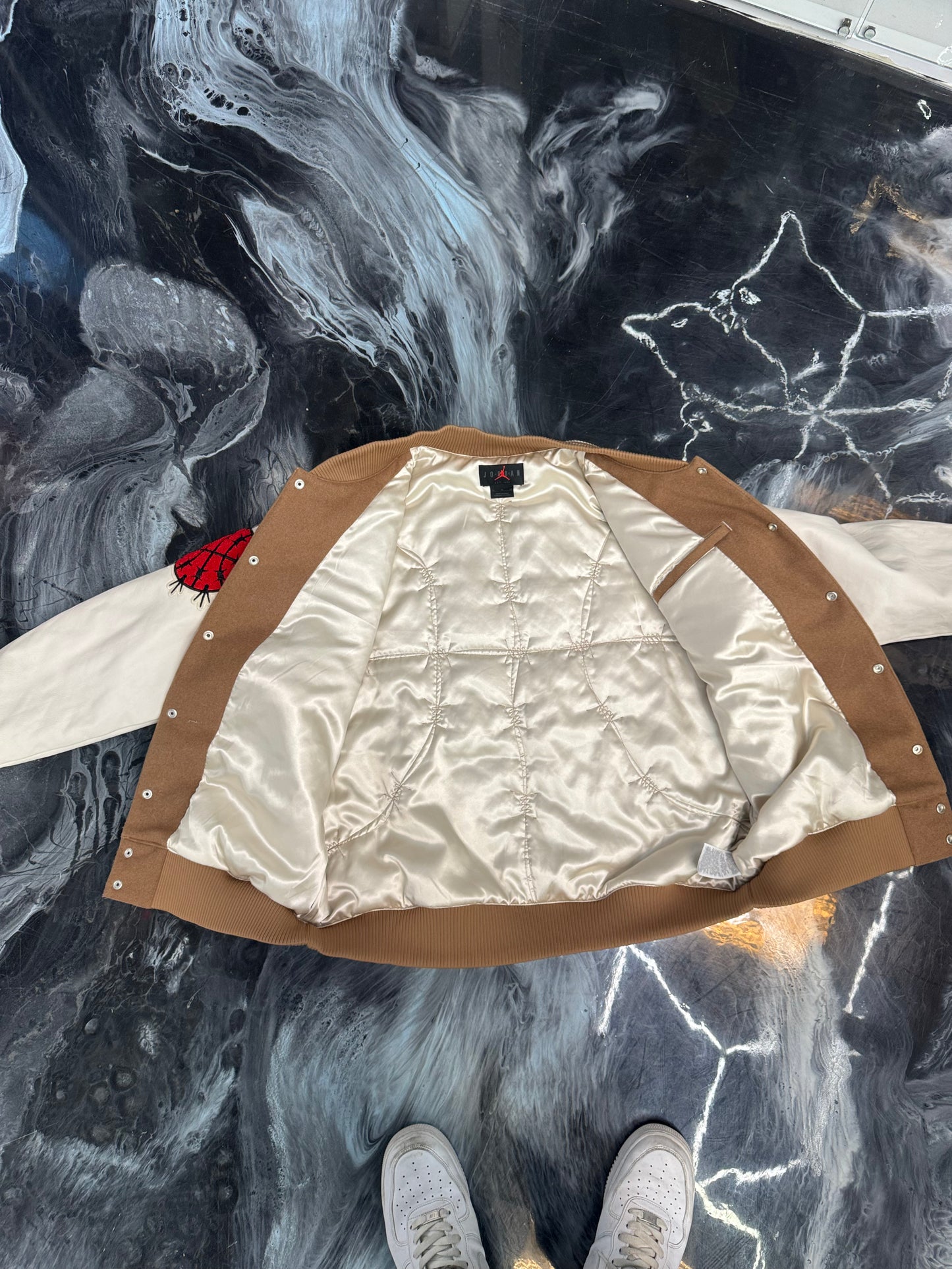 Travis Scott x Jordan Varsity Jacket Antique brown