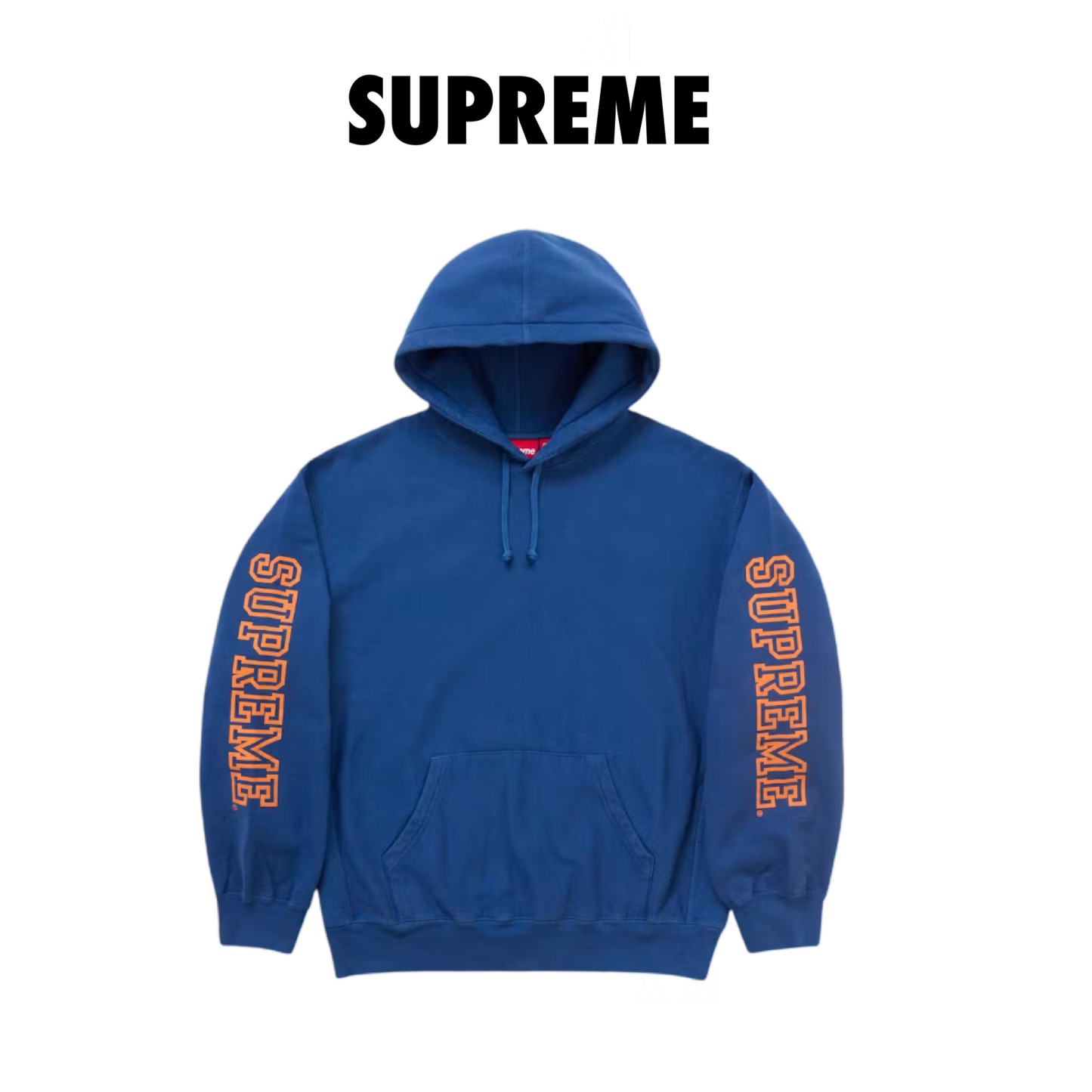Supreme Collegiate Sleeve Hooded Sweatshirt Dark Royal blue