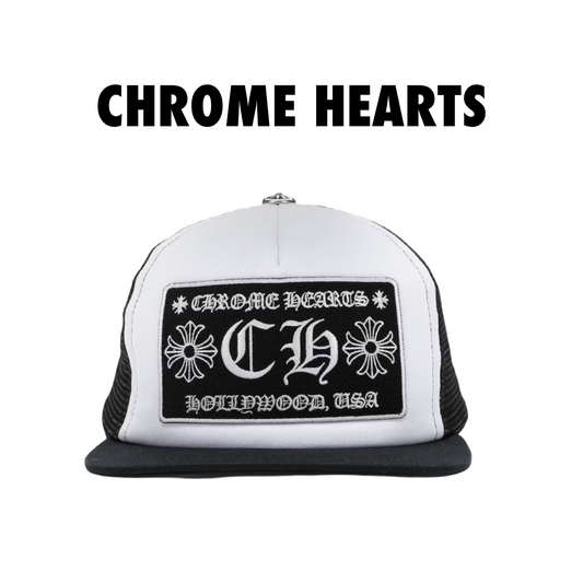 Chrome Hearts Hollywood Exclusive Trucker Hat Black white