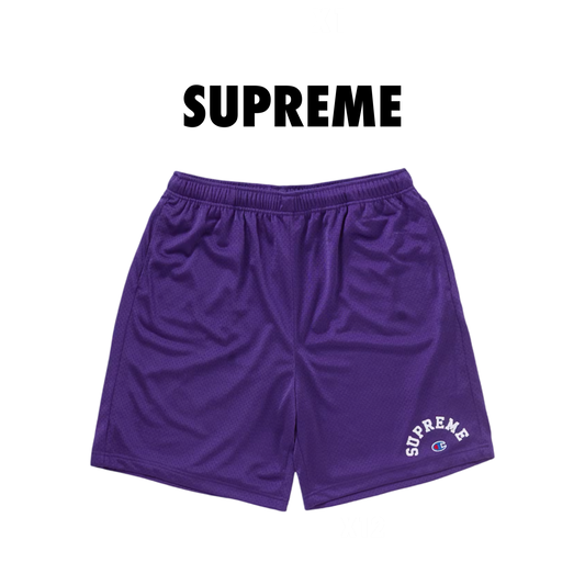 Supreme x Champion Mesh Shorts purple