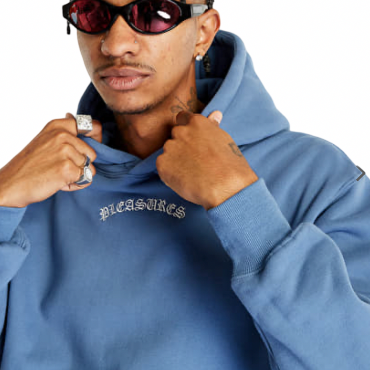 Pleasures NEURAL HOODIE sky blue