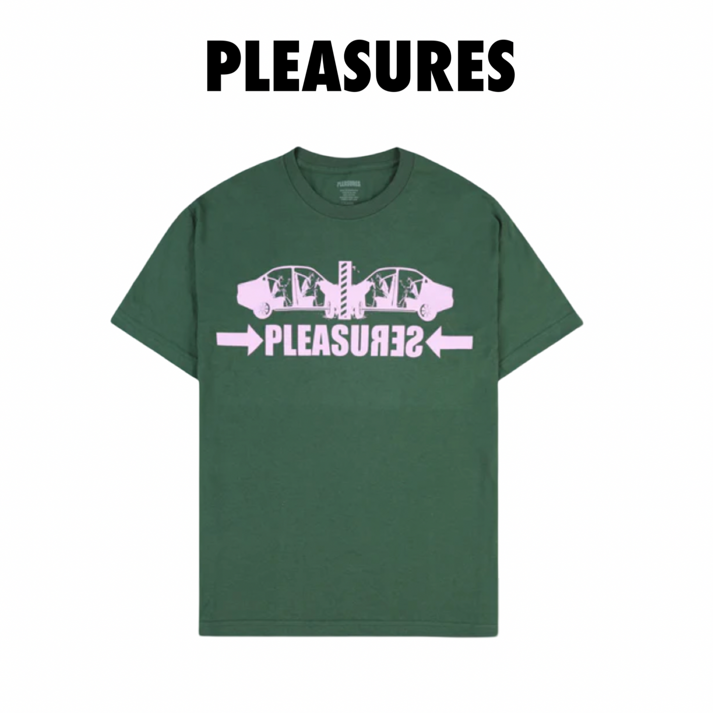 Pleasures crash tee  shirt green