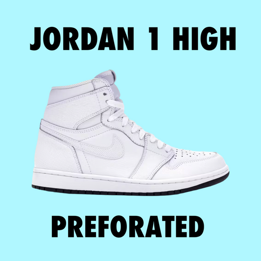Jordan 1 triple white PREFORATED 2017