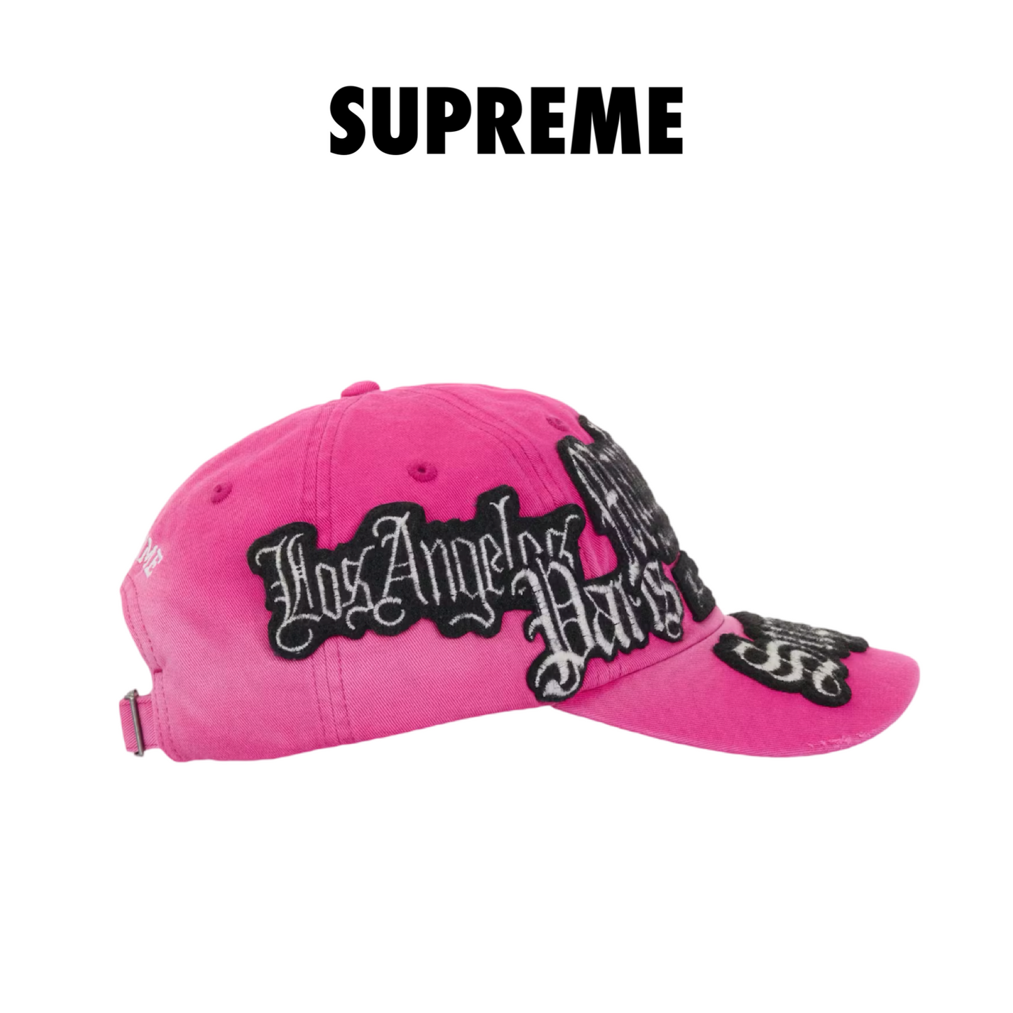 Supreme City Patches 6-Panel Hat pink