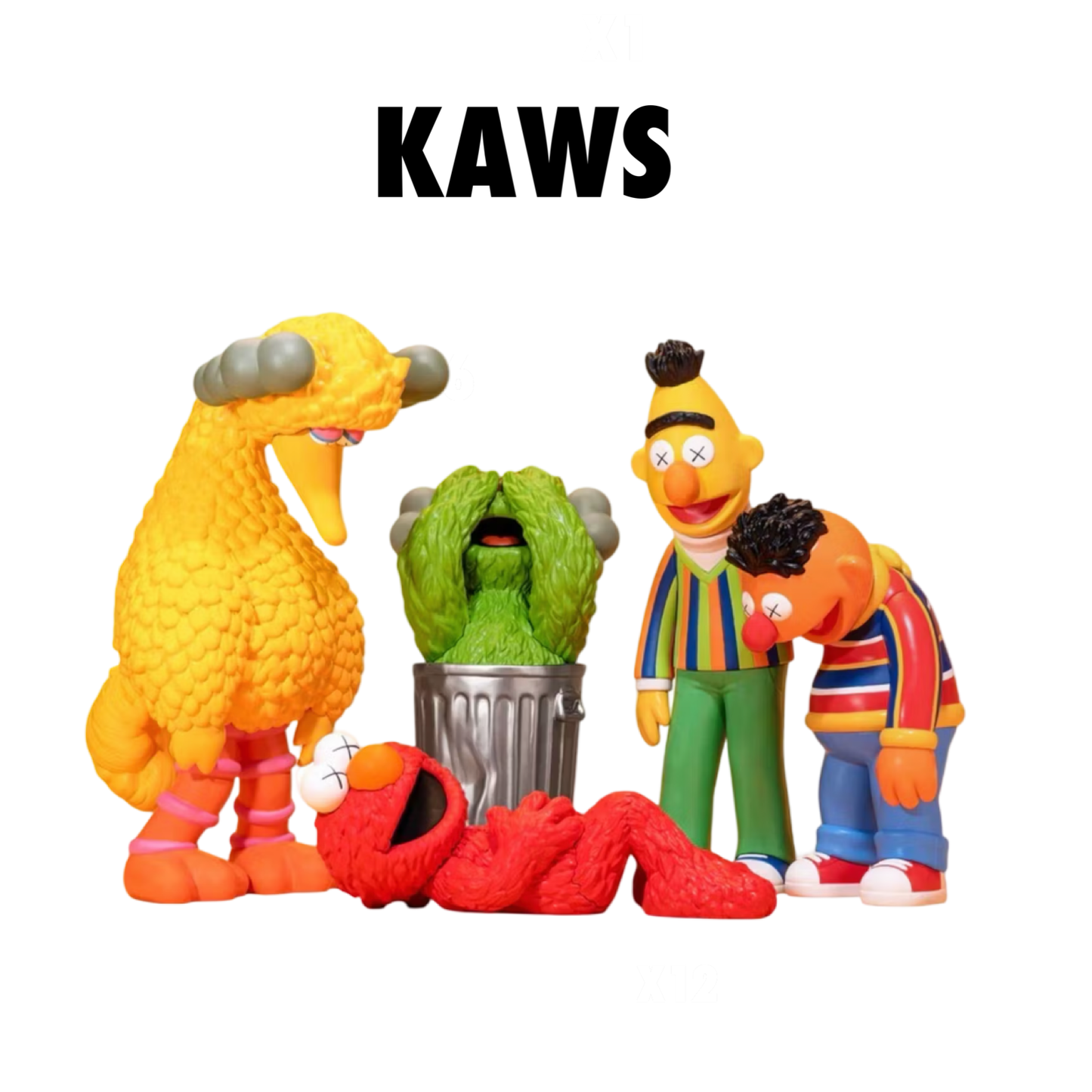 KAWS & Sesame Street Vinyl Figures Set of 5