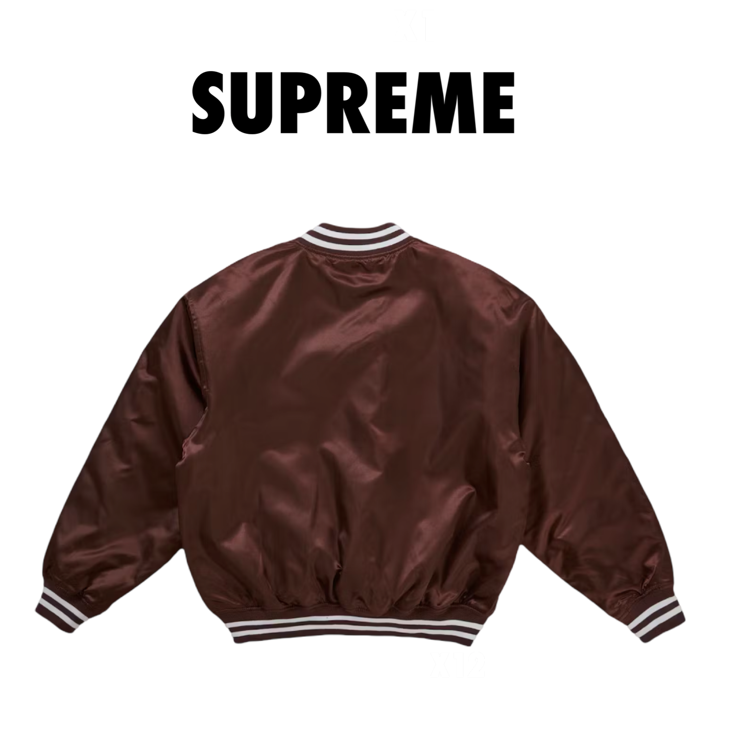 Supreme Champion Satin Varsity Jacket brown