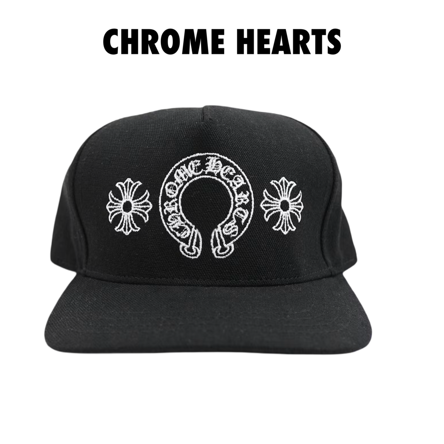 Chrome Hearts Horseshoe Denim Baseball Hat black
