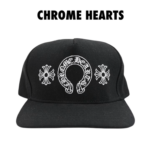 Chrome Hearts Horseshoe Denim Baseball Hat black