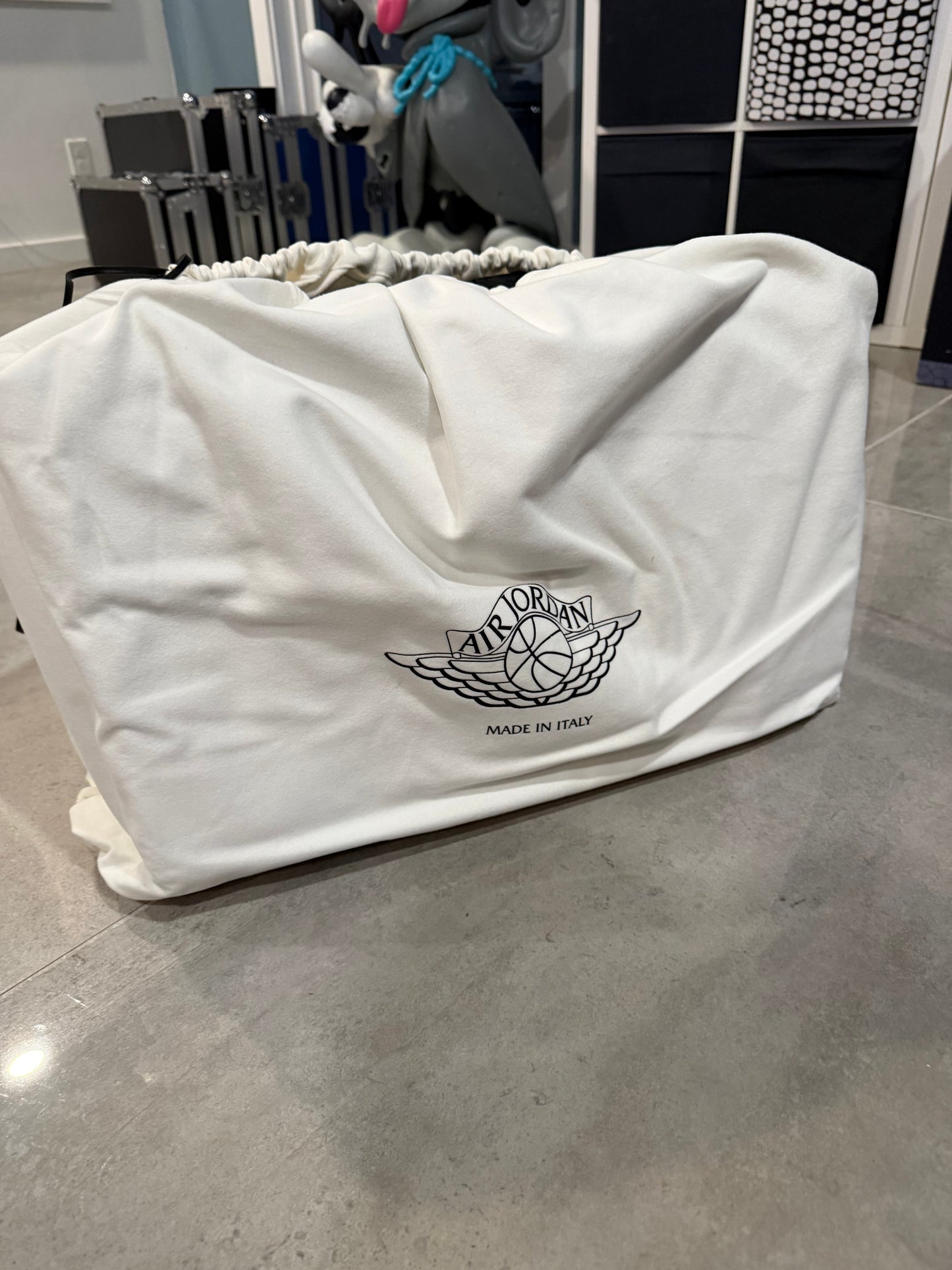 Nike Air Jordan Wings Made In Italy Unreleased Duffel Bag Leather Black