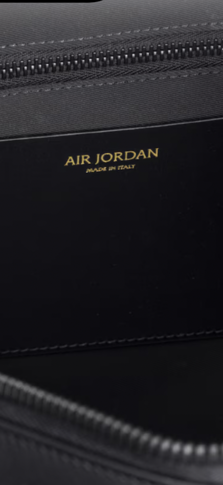 Nike Air Jordan Wings Made In Italy Unreleased Duffel Bag Leather Black