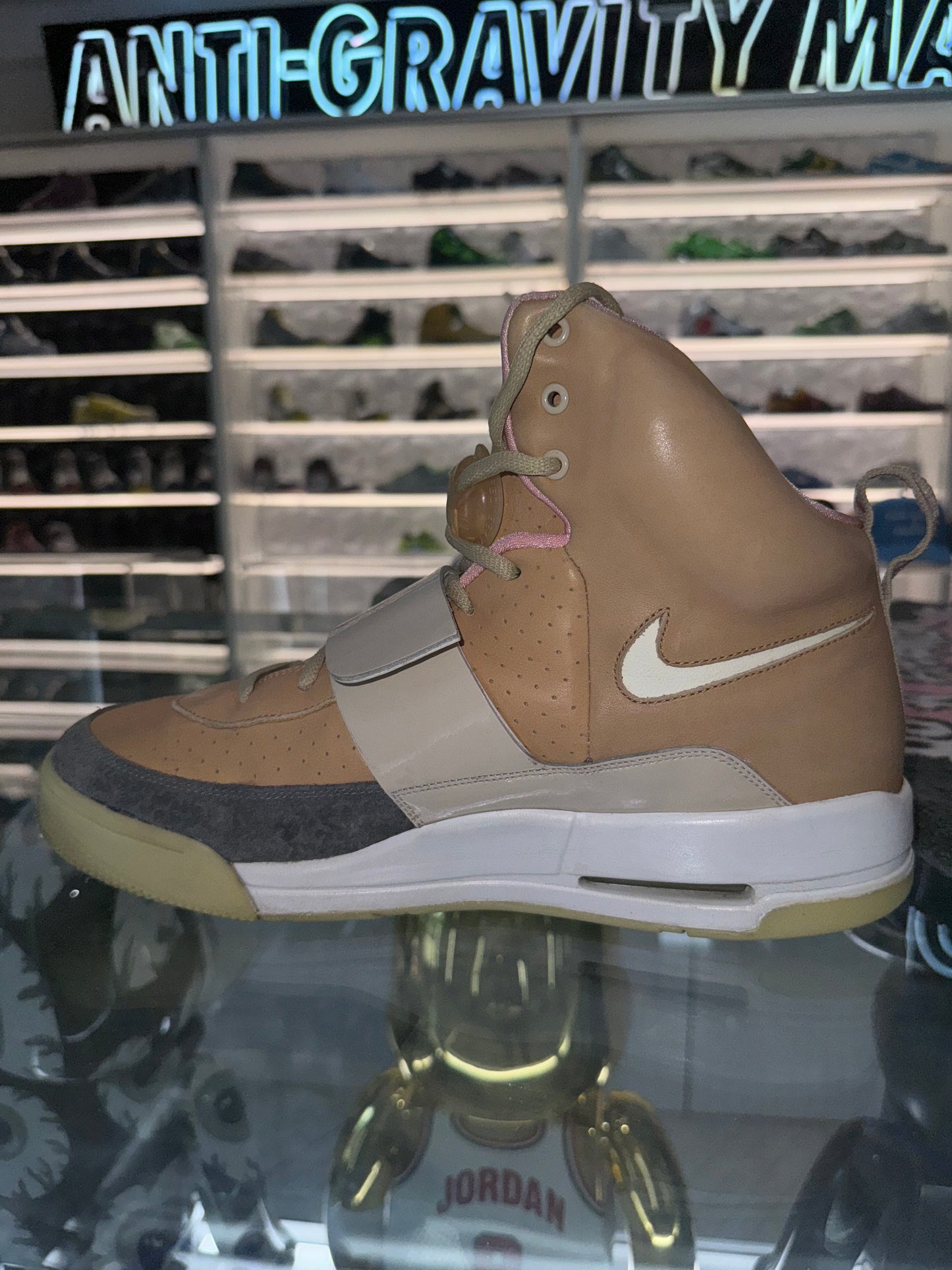 Nike Air Yeezy 1 Net Tan worn 13