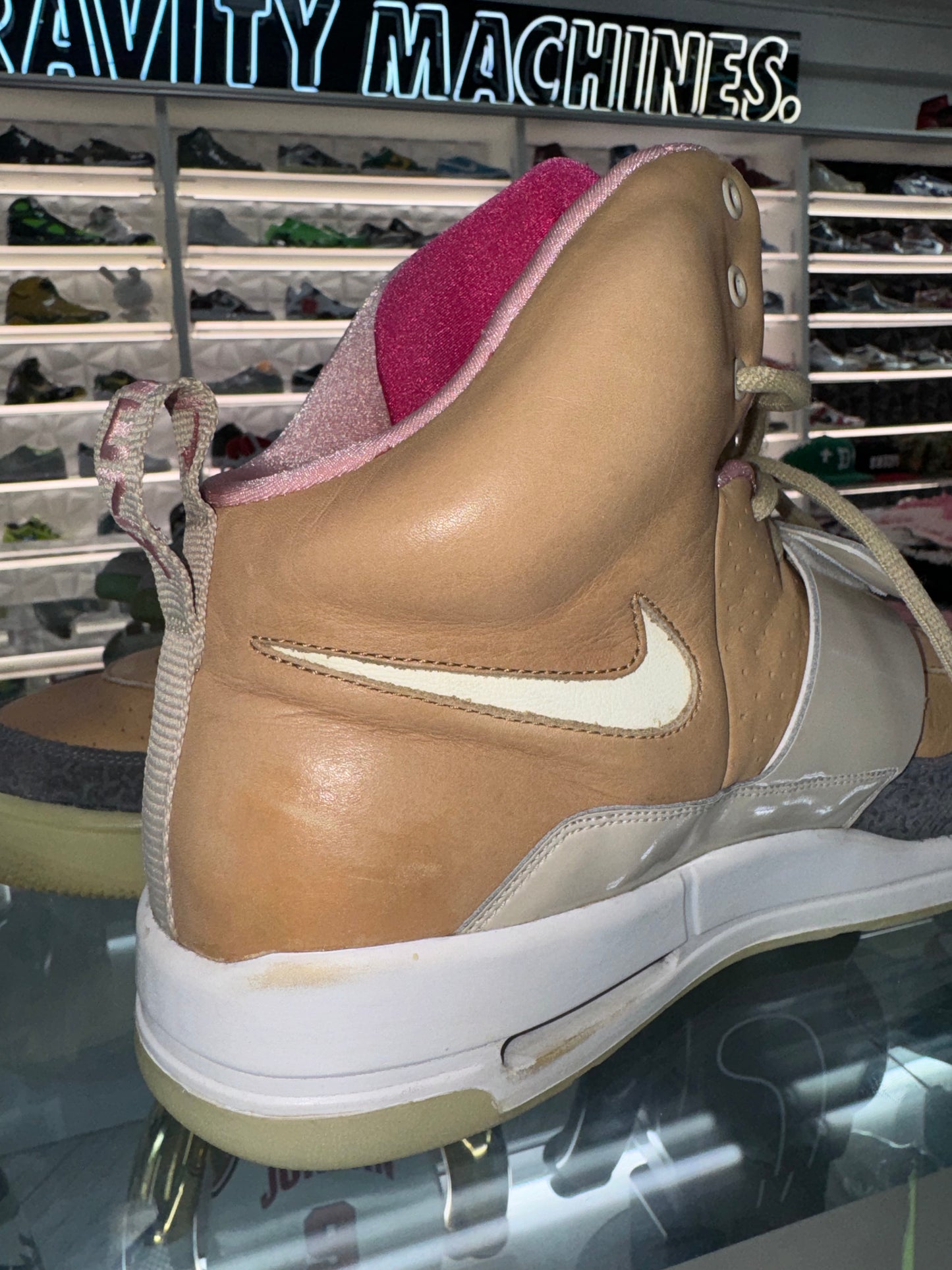 Nike Air Yeezy 1 Net Tan worn 13