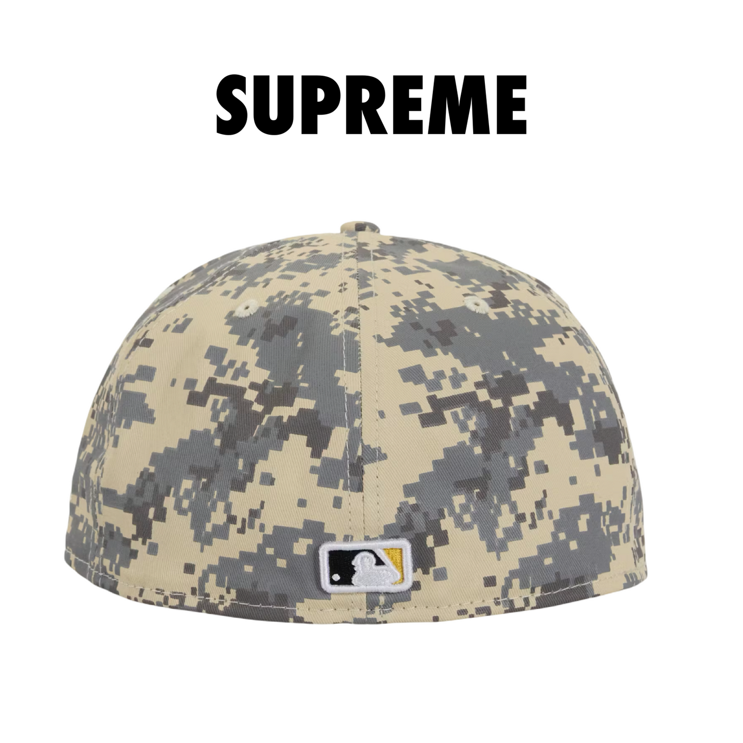 Supreme MLB Teams Box Logo New Era 59Fifty Cap Digital Camo Pittsburg Pirates 7 1/2