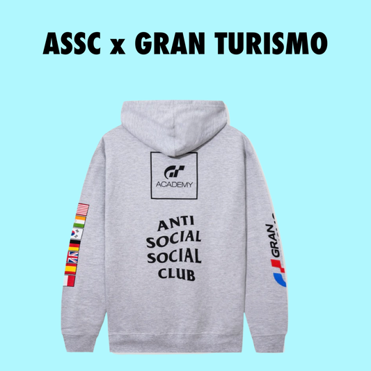 Anti Social Social Club x Gran Turismo Flag Zip Hoodie Grey