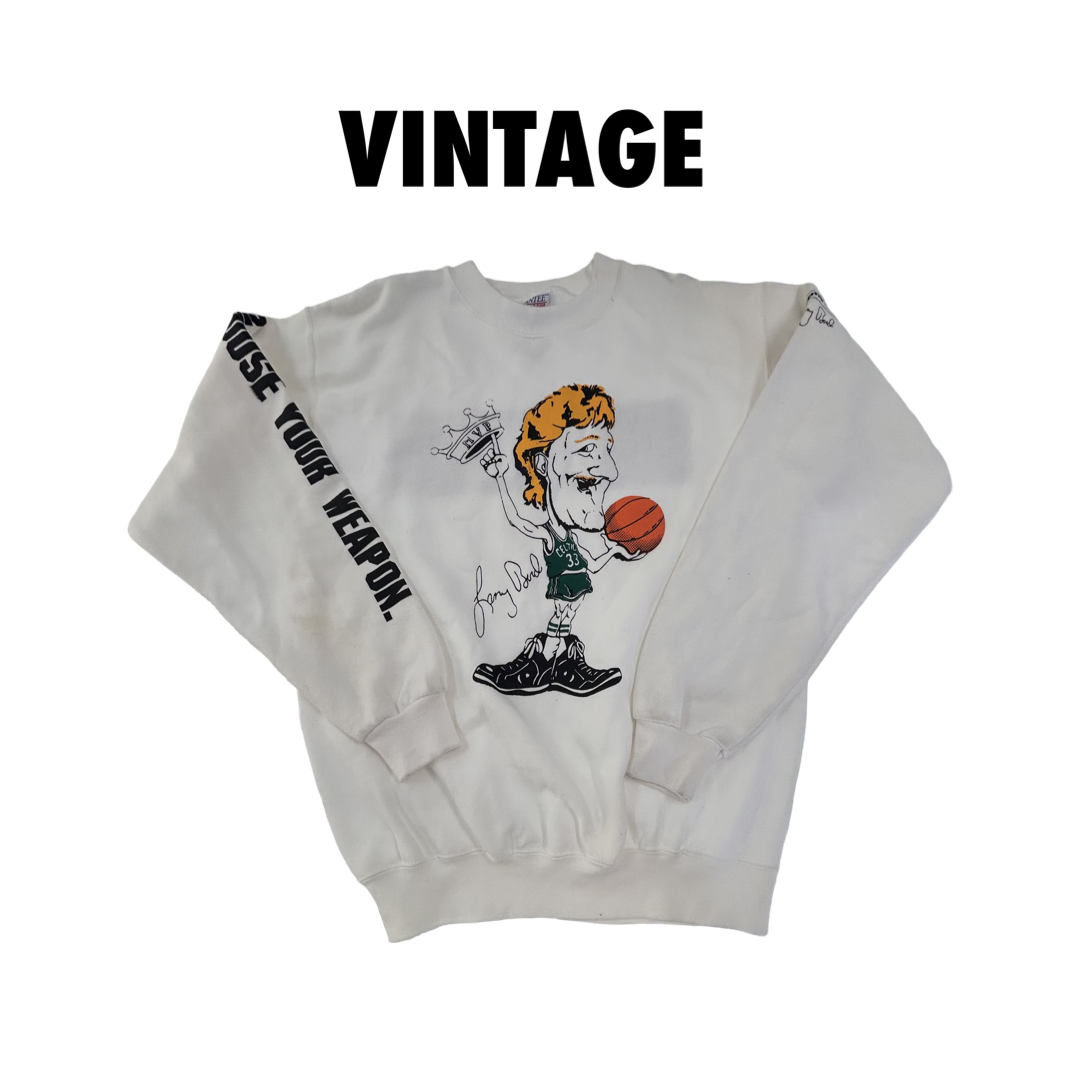 Vintage 80’s crewneck custom Larry Bird graphics