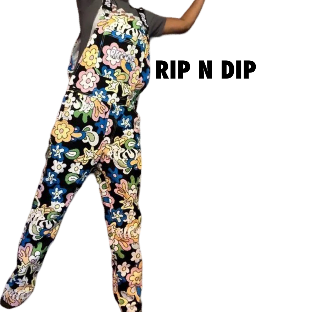 Ripndip Flower Child Overalls (Multi) Large