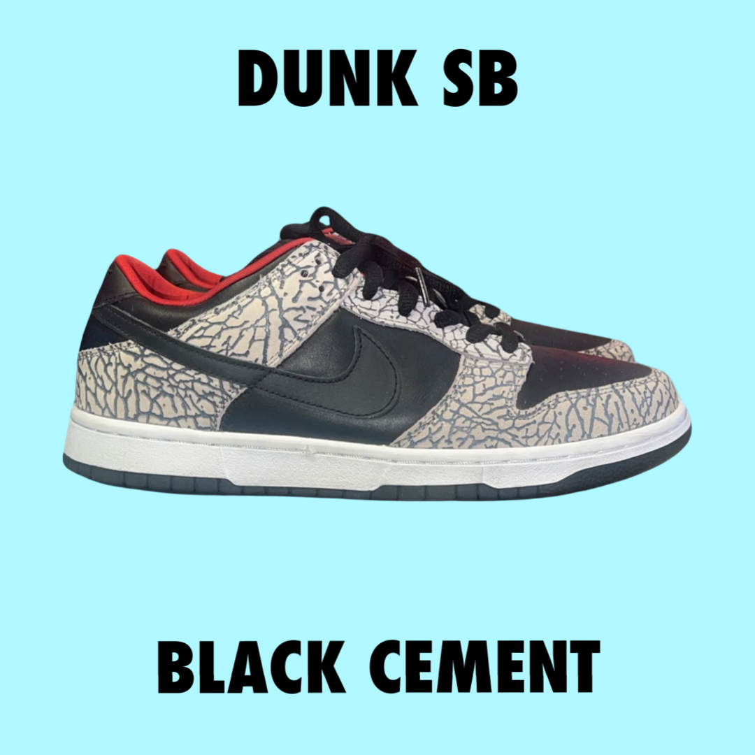 2002 Nike SB Supreme Black Cement VNDS sizs 10.5