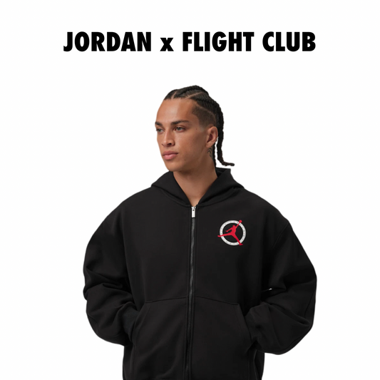 Nike Jordan Flight Club Fleece Knit Sweatshirt Black sample