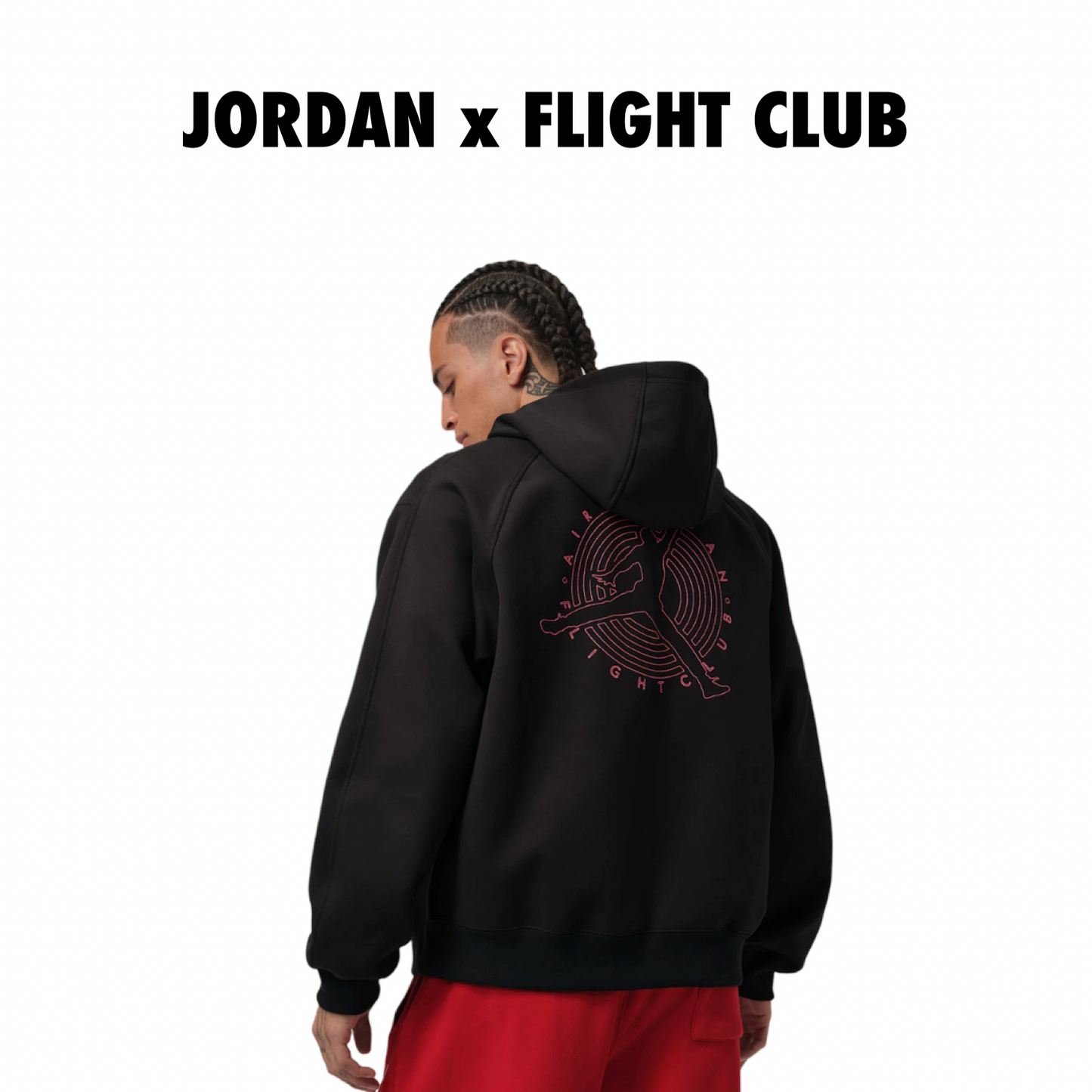 Nike Jordan Flight Club Fleece Knit Sweatshirt Black sample