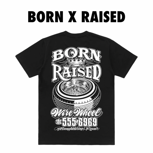 Born x Raises + MR CARTOON Wire Wheels tee black