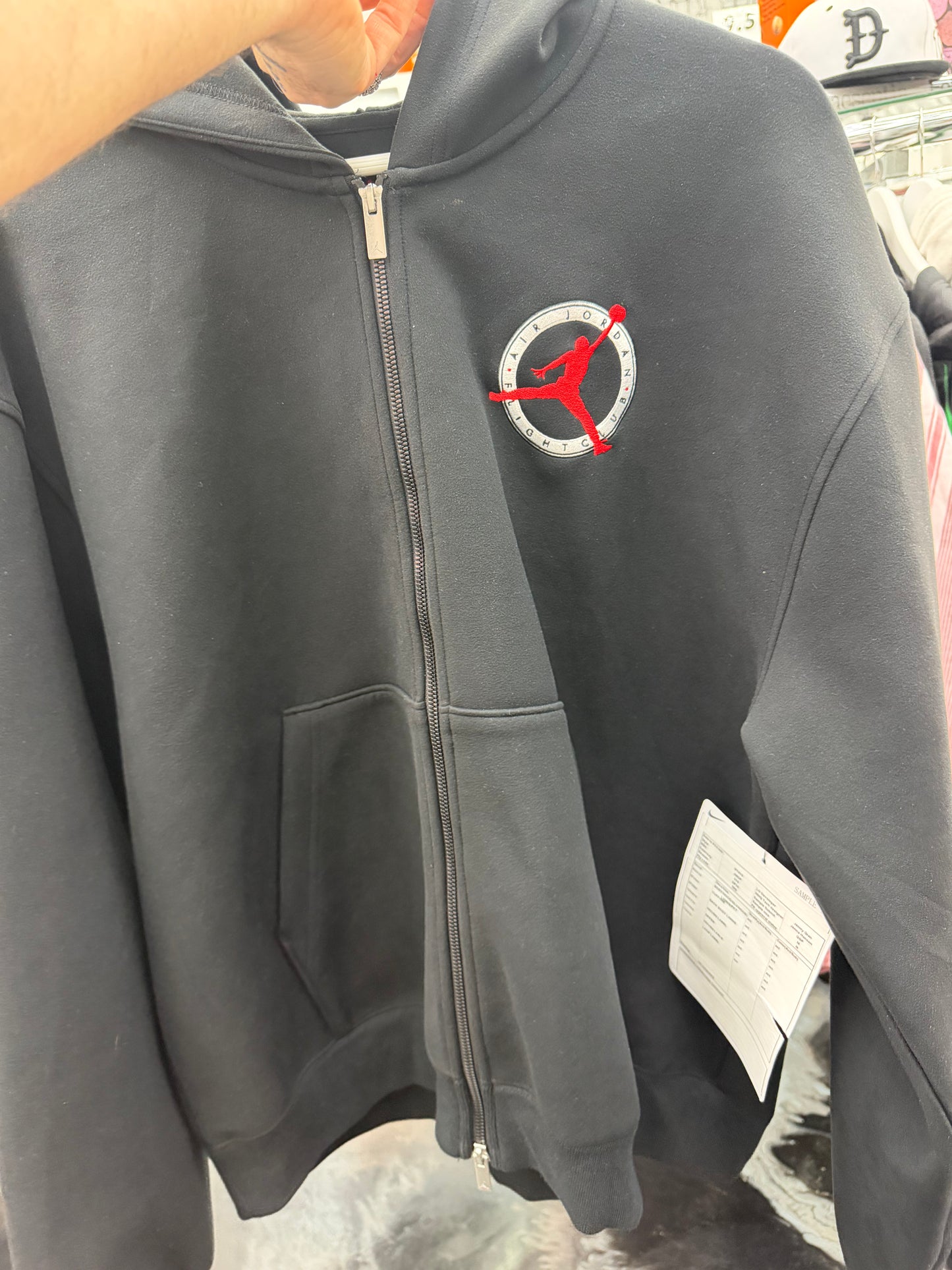 Nike Jordan Flight Club Fleece Knit Sweatshirt Black sample