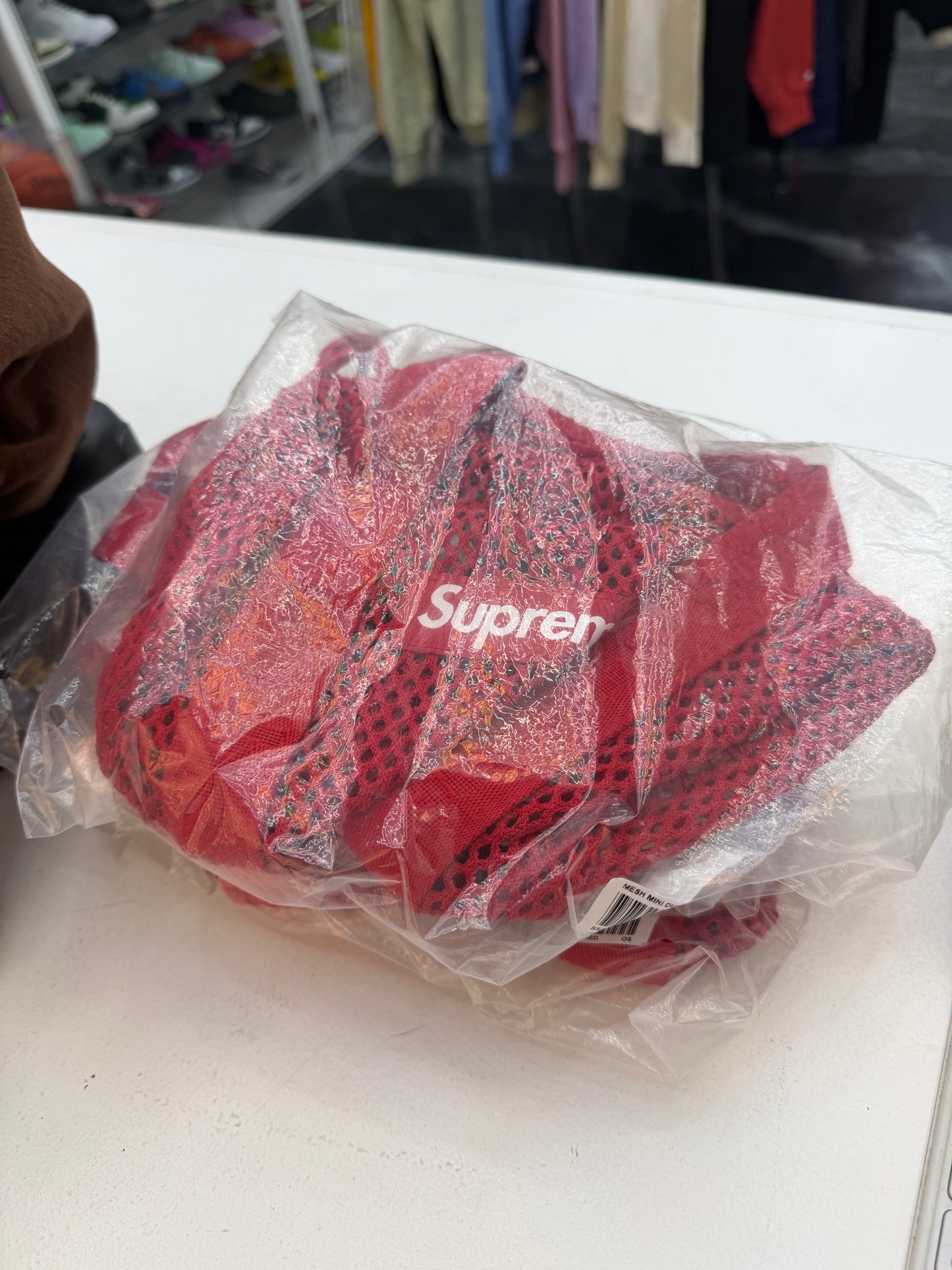 Supreme Mesh Mini Duffle Bag (SS25) red