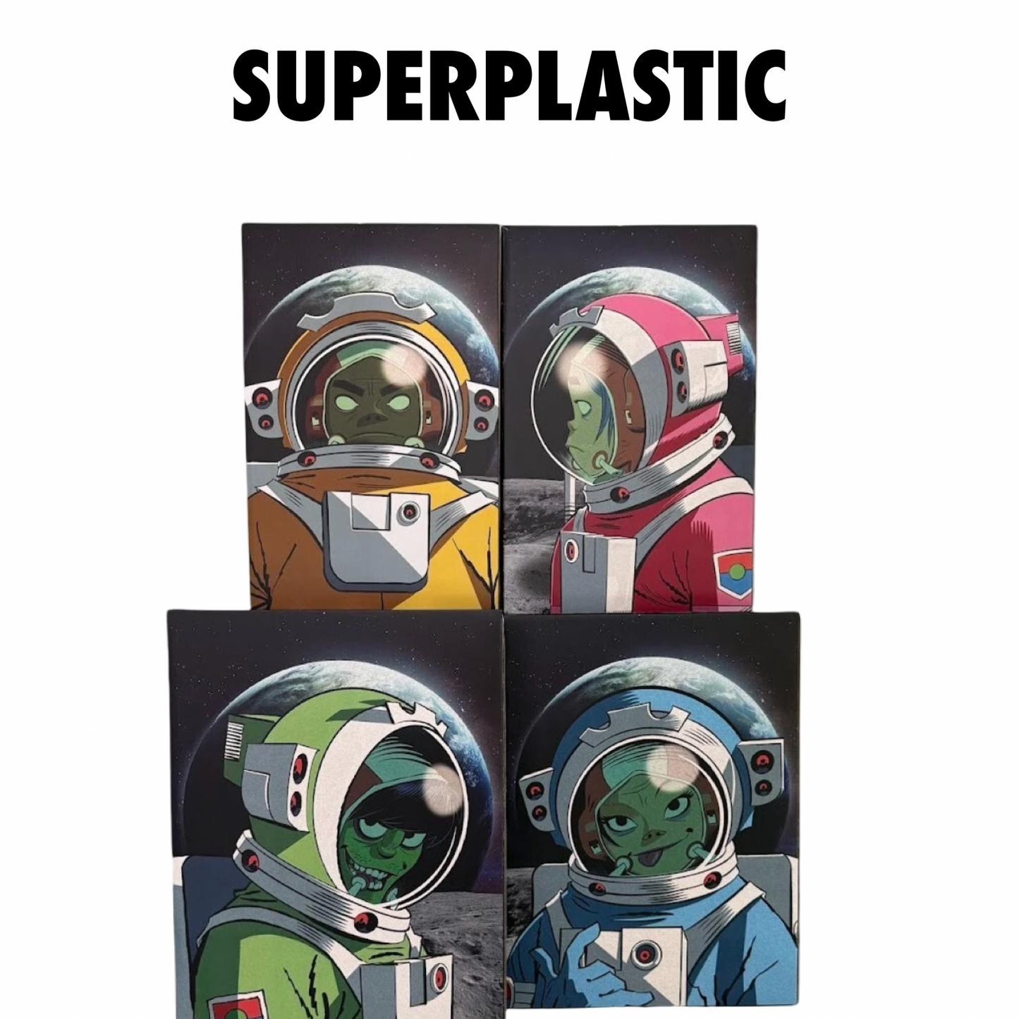 Superplastic × Gorillaz Spacesuit Set Figures