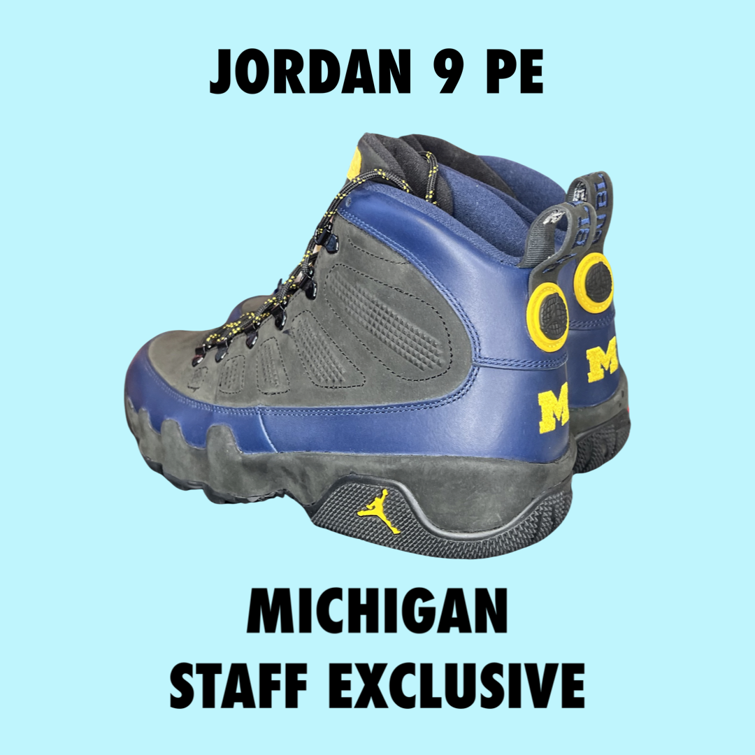 Jordan 9 Michigan PE Staff Exclusive size 10 New