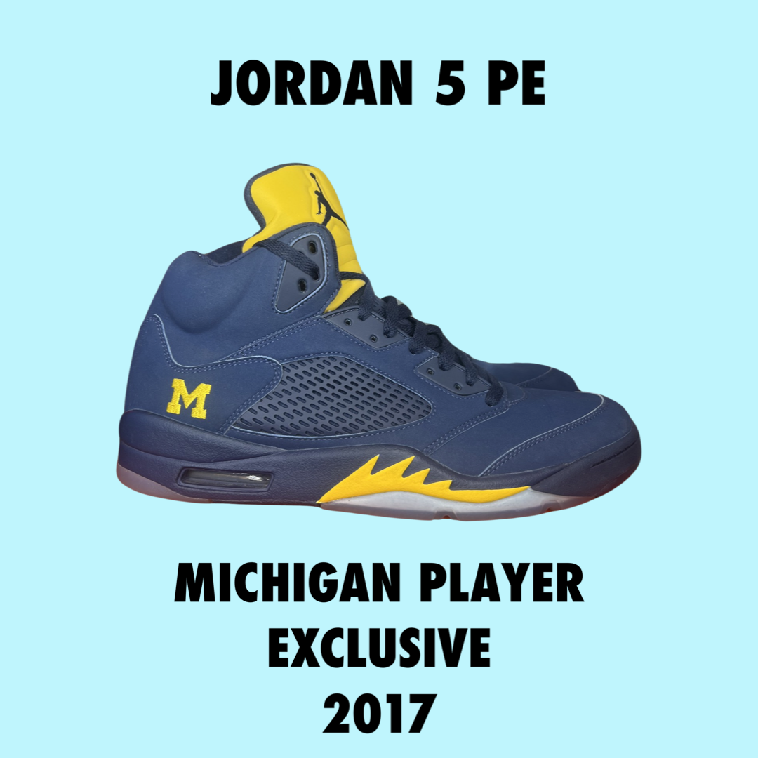Jordan 5 Michigan PE 2017 size 12