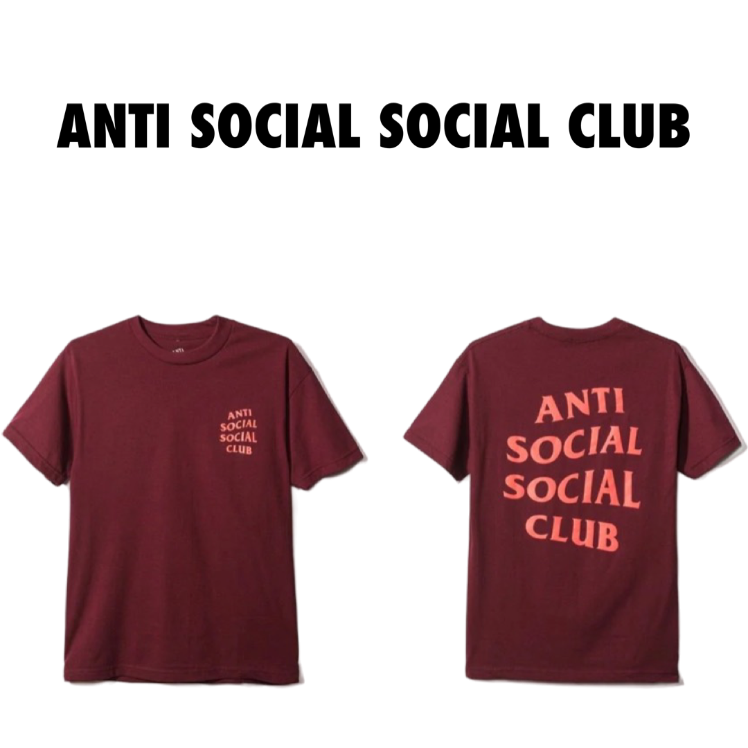 Anti Social Social Club x Club Tee Maroon