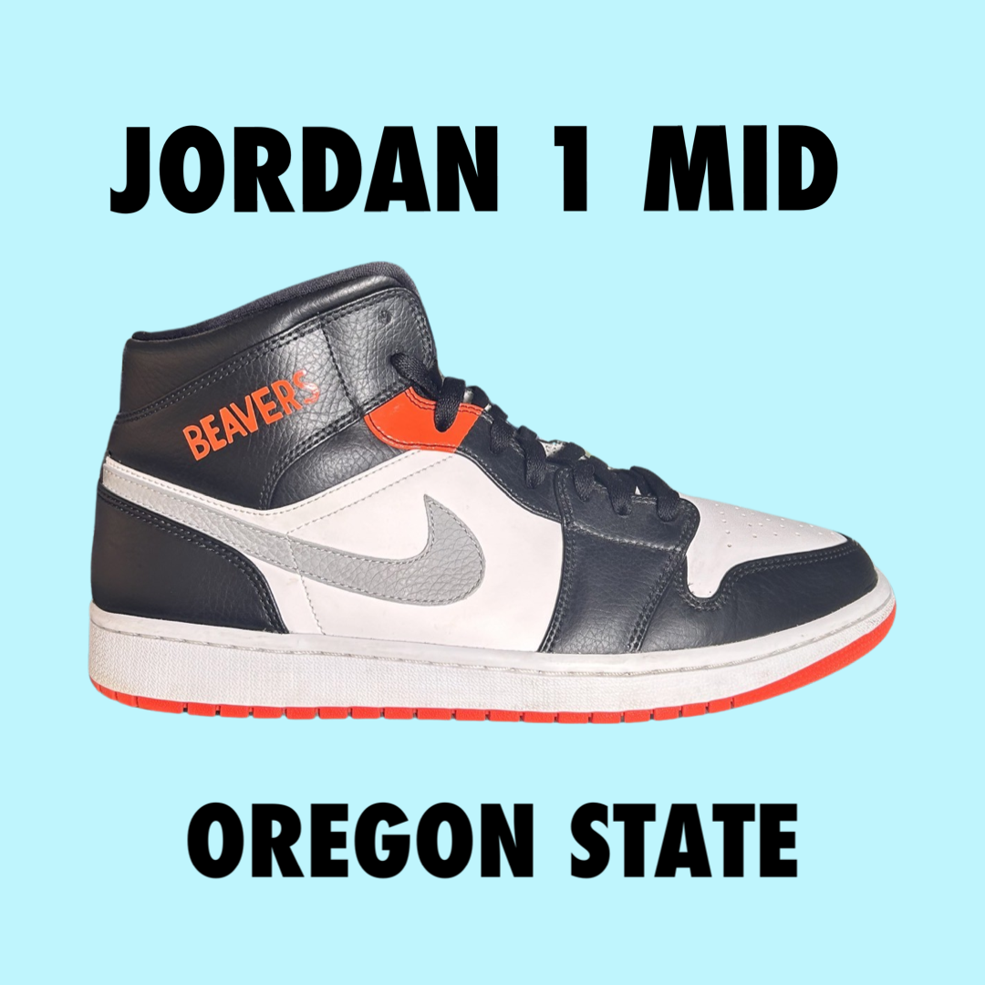 Jordan 1 mid Oregon State Universitu OSU PE Player Edition