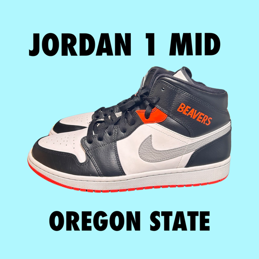 Jordan 1 mid Oregon State Universitu OSU PE Player Edition