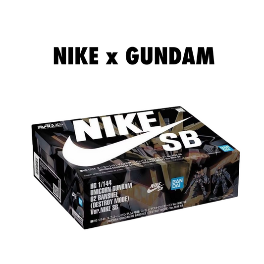 Bandai Gundam x Nike SB Unicorn 02 Banshee (Destroy Mode) (1/144 Scale) HG Model Kit Action figure
