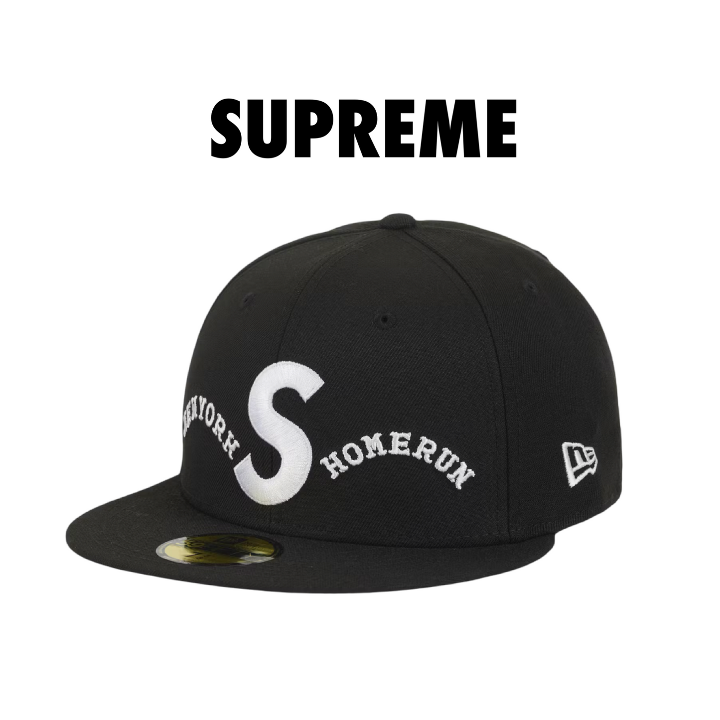 Supreme Homerun S Logo New Era 59Fifty Hat 7 1/2