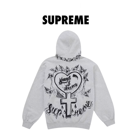 Supreme Forever Hooded Sweatshirt
Heather grey