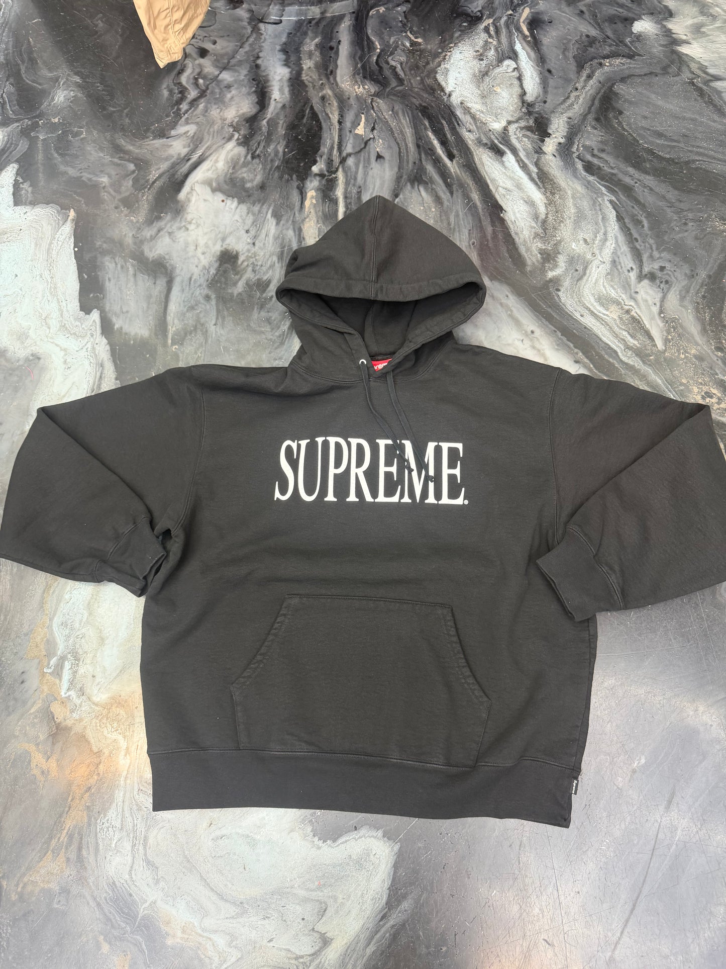 Supreme Capital Hooded Sweatshirt black