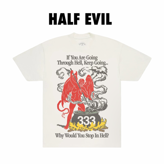 Half Evil 333 Sidewalk Flowers Hell tee