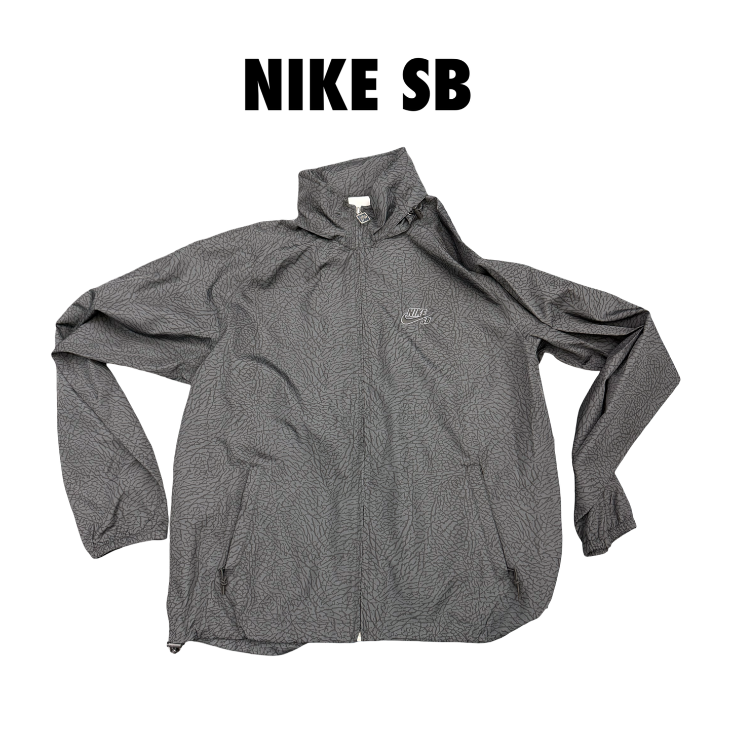 Nike SB Cement Elephant Print Full Zip Windbreaker Jacket vintage