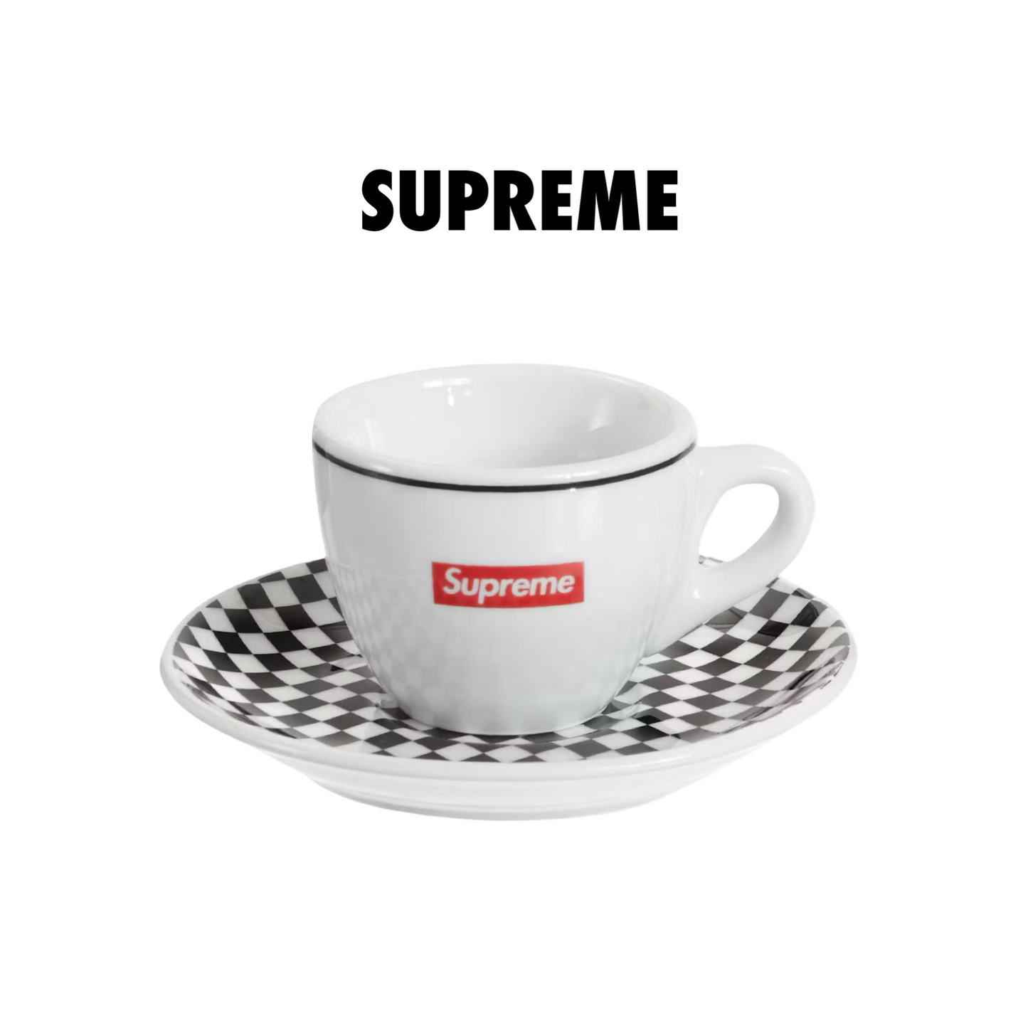 Supreme IPA Porcellane Aosta Espresso Set (Set of 2) Black