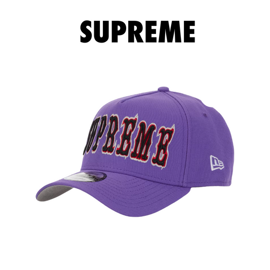 Supreme Gothic Outline Adjustable New Era 59Fifty Fitted purple