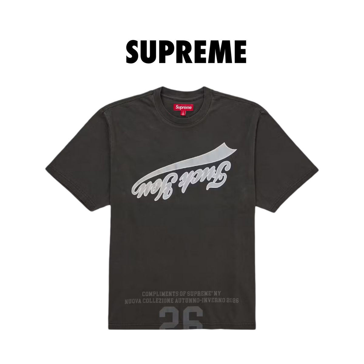 Supreme Cracked Flipped S/S Top black