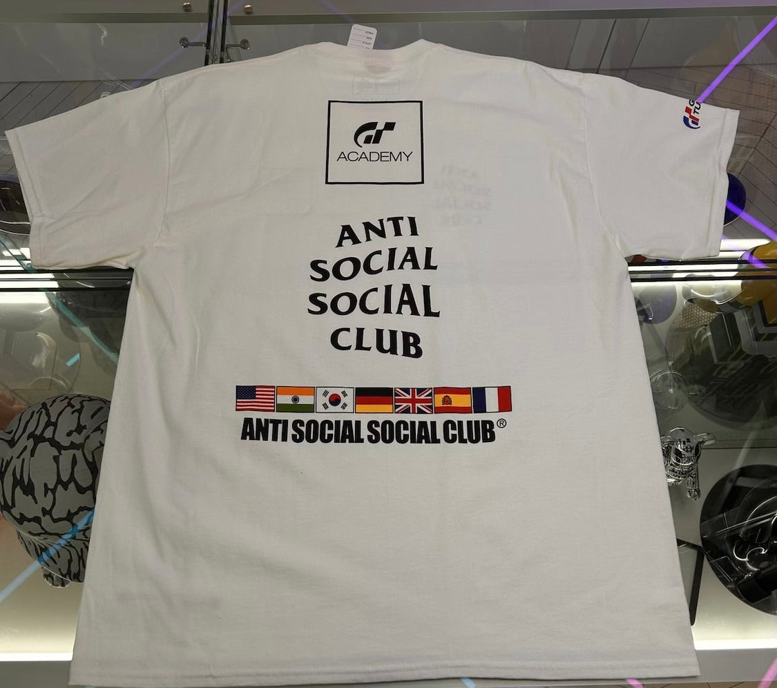 Anti Social Social Club x Gran Turismo Flag tee White